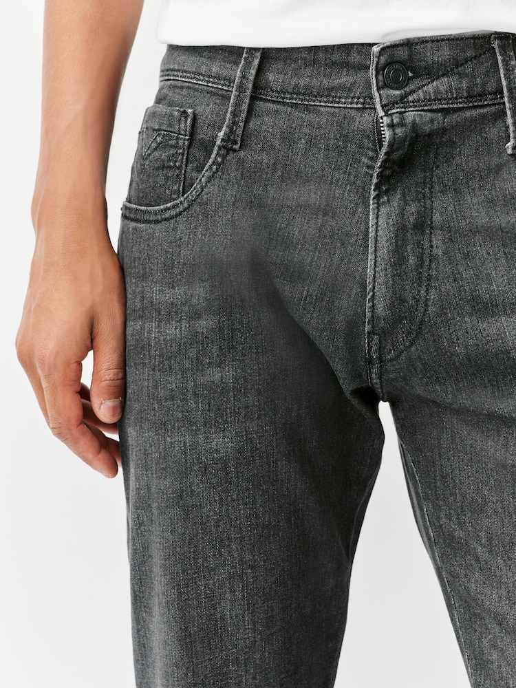 Replay Dark Grey Slim Fit Anbass Powerstretch Jeans