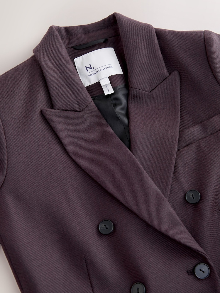 Purple N.Premium Wool Blend Twill Blazer - Image 2 of 4 Purple N.Premium Wool Blend Twill Blazer - Image 2 of 4