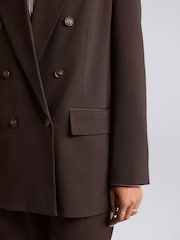Brown Double Breasted Blazer - Image 4 of 6