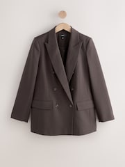 Brown Double Breasted Blazer - Image 5 of 6