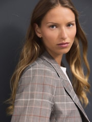 Brown Single Breasted Check Blazer - Image 4 of 8