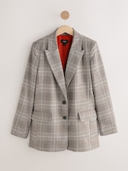 Brown Single Breasted Check Blazer - Image 6 of 8