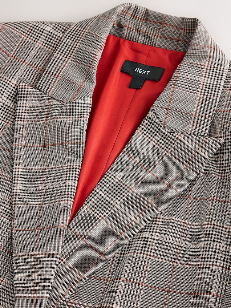 Brown Single Breasted Check Blazer - Image 8 of 8