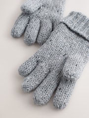 Grey Cable Knit Hat Gloves & Scarf 3 Piece Set (3-16yrs) - Image 3 of 4