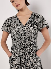 Apricot Black Dreamcatcher Print Maxi Dress - Image 3 of 5