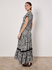 Apricot Black Dreamcatcher Print Maxi Dress - Image 4 of 5