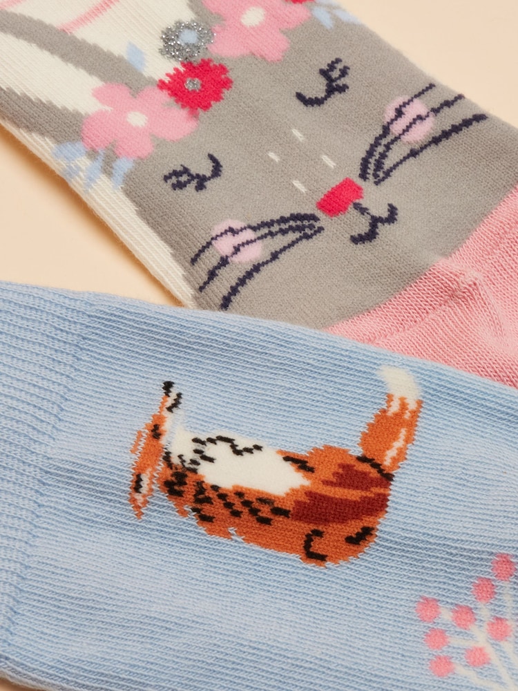 Joules Neat Feet Multi 5 Pack Socks - Image 2 of 3 Joules Neat Feet Multi 5 Pack Socks - Image 2 of 3