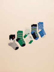 Joules Eat Feet Multi Navy Pack of Five Socks - Image 1 of 3
