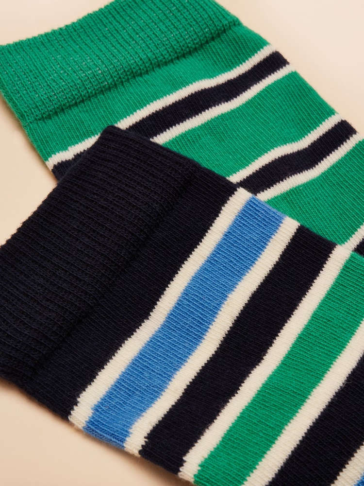 Joules Eat Feet Multi Navy Pack of Five Socks - Image 3 of 3