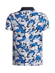 Under Armour Navy Matchplay Printed Polo Shirt - Image 2 of 2