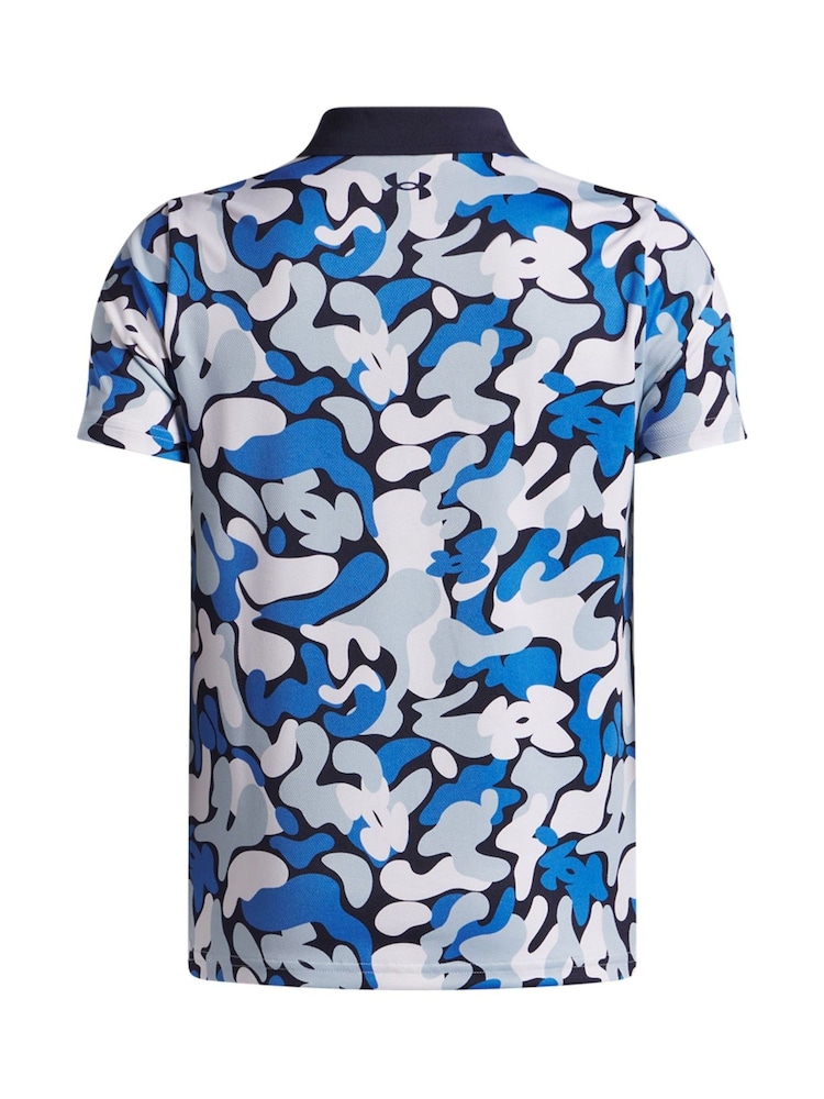 Under Armour Navy Matchplay Printed Polo Shirt - Image 2 of 2