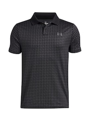 Under Armour Black/Grey Matchplay Printed Polo Shirt - Image 1 of 1