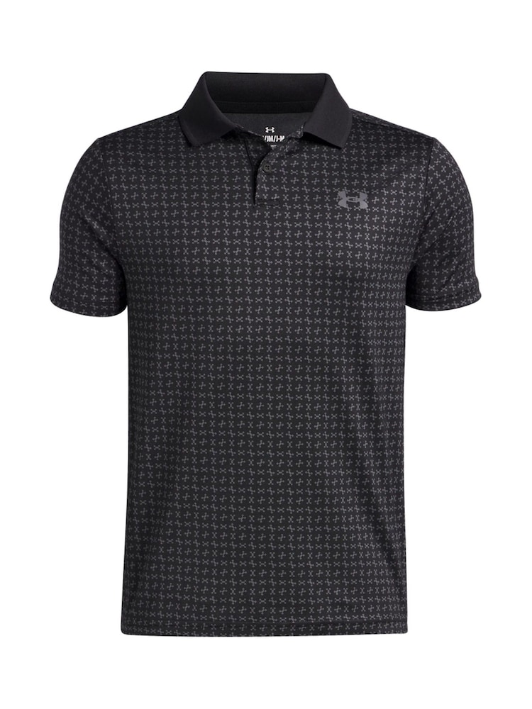 Under Armour Black/Grey Matchplay Printed Polo Shirt - Image 1 of 1