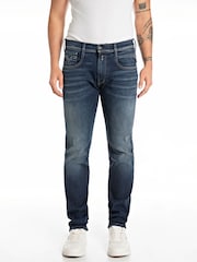 Replay Denim Dark Blue Dust Slim Fit Anbass Hyperflex Jeans - Image 1 of 3