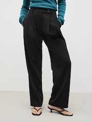 Black Tailored Straight Trousers - Image 2 of 6