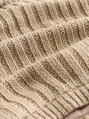 Neutral Pom Beanie Hat & Snood 2 Piece Set (1-16yrs) - Image 3 of 4