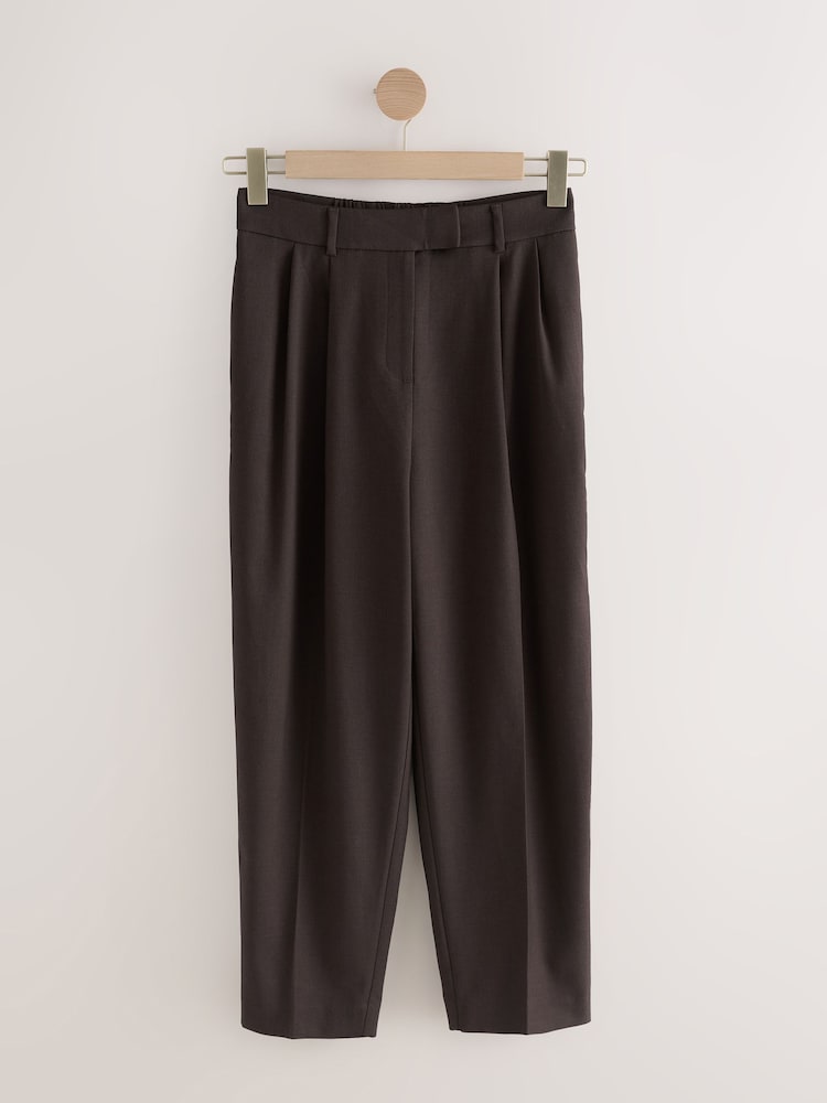 بني - Tapered Tailored Trousers - صورة 1 من 4