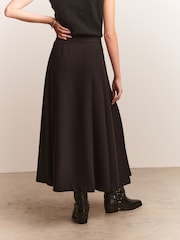 Black Pleated Midi Length Kilt Skirt - Image 4 of 5