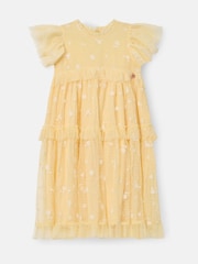 Angel & Rocket Yellow Luisa Sunshine Embroidered Mesh Dress - Image 7 of 9