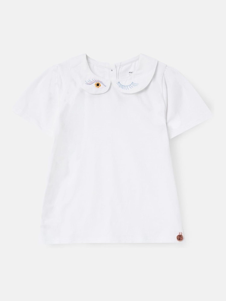 Angel & Rocket White Heidi Peter Pan Collar T-Shirt - Image 5 of 7