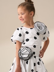 Angel & Rocket White Amari Spotty Corsage 100% Cotton Top - Image 1 of 6