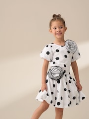 Angel & Rocket White Amari Spotty Corsage 100% Cotton Top - Image 2 of 6