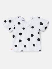 Angel & Rocket White Amari Spotty Corsage 100% Cotton Top - Image 5 of 6