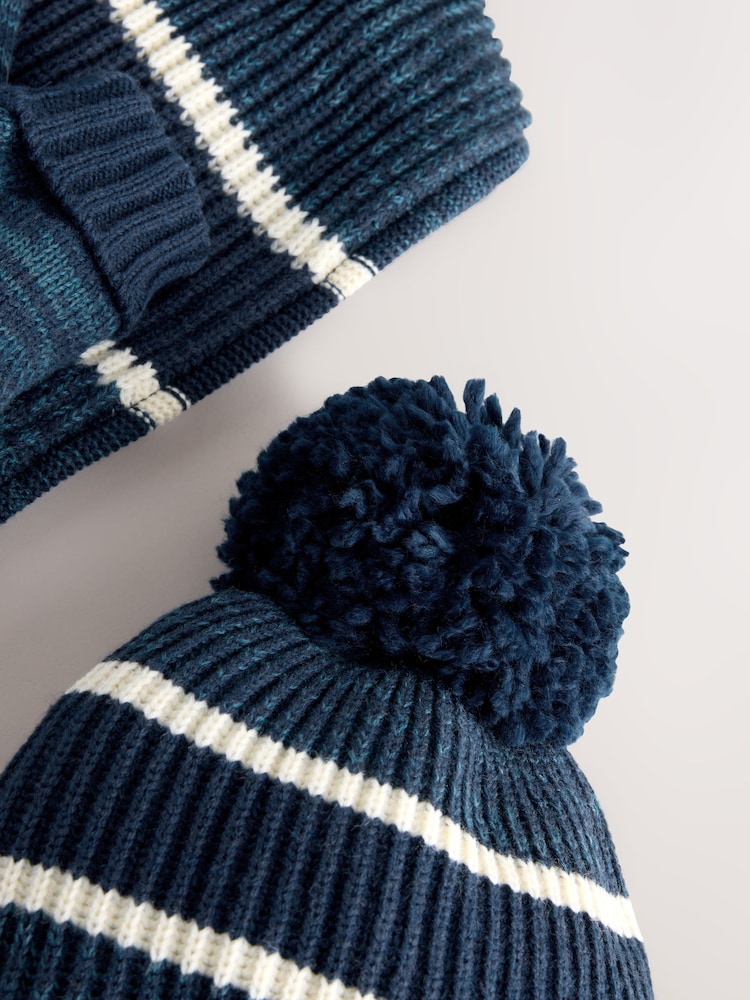 Seaehey Bufanda Scarf Azul Ultra Soft Striped Bufanda Set Knitted Wizard Accesorio Halloween Carnival Navidad Regalos