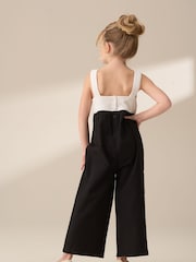 Angel & Rocket Black Illiana Crochet Linen Jumpsuit - Image 2 of 6