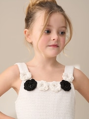 Angel & Rocket Black Illiana Crochet Linen Jumpsuit - Image 3 of 6