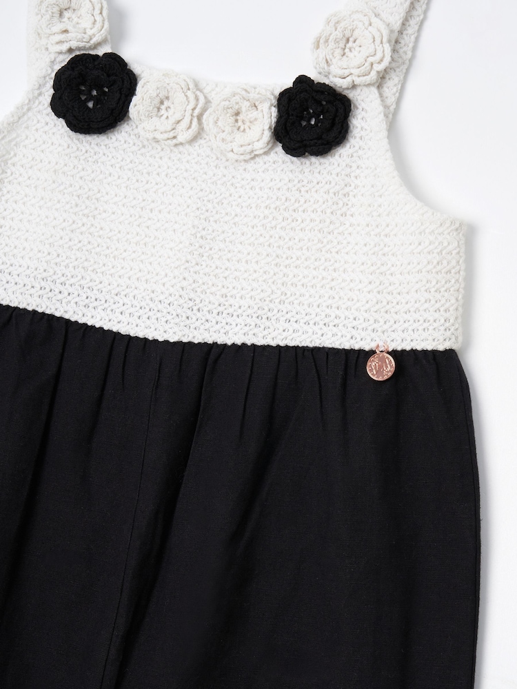 Angel & Rocket Black Illiana Crochet Linen Jumpsuit - Image 6 of 6