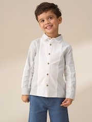 Temno modra - Angel & Rocket Chase oranžna Colour Block Smart 100% Cotton srajce - Slika 4 iz 8