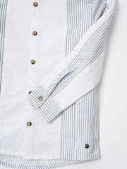Temno modra - Angel & Rocket Chase oranžna Colour Block Smart 100% Cotton srajce - Slika 8 iz 8