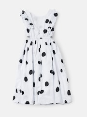 Angel & Rocket Amari White Spotty Bubble Hem Dress - Image 7 of 8