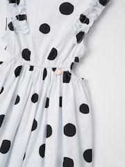 Angel & Rocket Amari White Spotty Bubble Hem Dress - Image 8 of 8