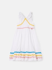 Angel & Rocket White Marie Tiered Frill 100% Cotton Dress - Image 6 of 8