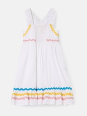 Angel & Rocket White Marie Tiered Frill 100% Cotton Dress - Image 7 of 8