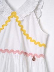 Angel & Rocket White Marie Tiered Frill 100% Cotton Dress - Image 8 of 8