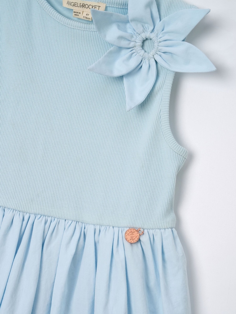 Angel & Rocket Blue Bubble Hem Corsage Dress - Image 6 of 6