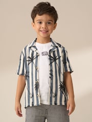 Angel & Rocket Black 100% Cotton Jamie Palm Print Resort Shirt - Image 1 of 7