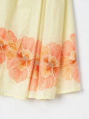 Angel & Rocket Yellow Coletta Embroidered Swing 100% Cotton Dress - Image 8 of 8