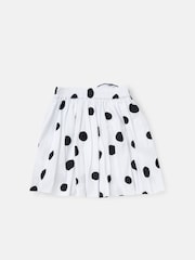 Angel & Rocket Amari White Spotty Bubble Hem Skirt - Image 6 of 7