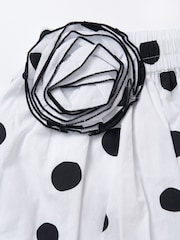 Angel & Rocket Amari White Spotty Bubble Hem Skirt - Image 7 of 7