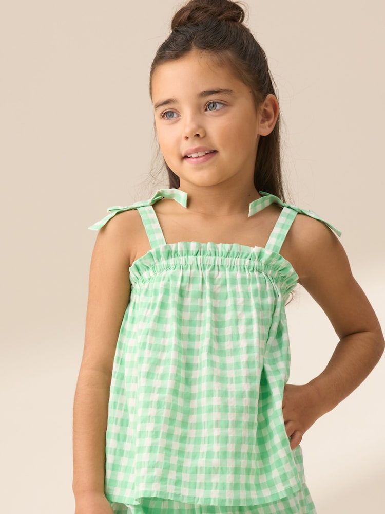 Angel & Rocket Connie gerimpelde top met gingham - Image 1 of 7