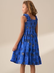 Angel & Rocket Blue Monique Tiered Print 100% Cotton Dress - Image 3 of 8