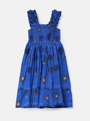Angel & Rocket Blue Monique Tiered Print 100% Cotton Dress - Image 6 of 8