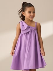 Angel & Rocket Purple Marnie Denim Corsage Swing Dress - Image 1 of 6