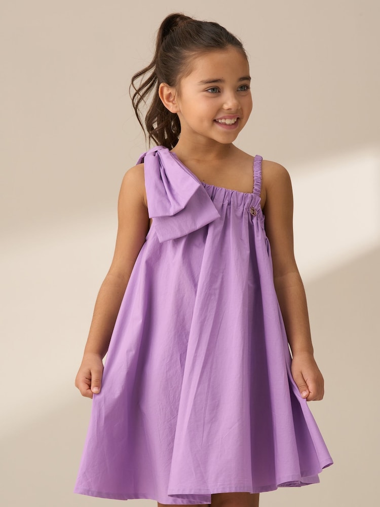Angel & Rocket Purple Marnie Denim Corsage Swing Dress - Image 1 of 6