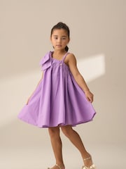 Angel & Rocket Purple Marnie Denim Corsage Swing Dress - Image 2 of 6