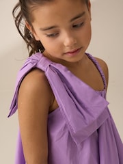 Angel & Rocket Purple Marnie Denim Corsage Swing Dress - Image 3 of 6